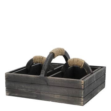 Kasten mit Handgriff und 2 Kisten