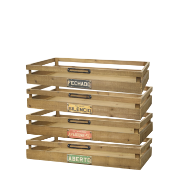 Tablett mit Text Set von 4