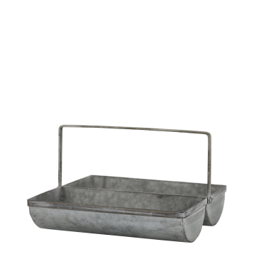 Kasten mit Henkel und 2 Fächern