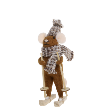 Souris à ski en feutrine pour suspension