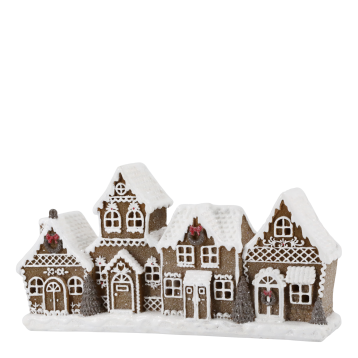 Noël Gingerbread Houses w. LED