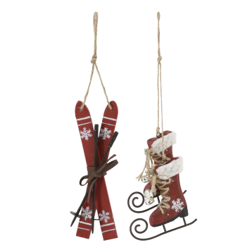 Vintage Skøjter og Ski sæt af 2