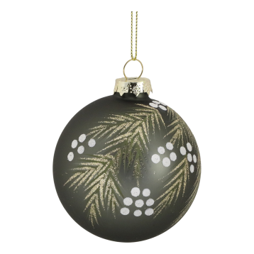 Christmas Bauble w. fir & berries