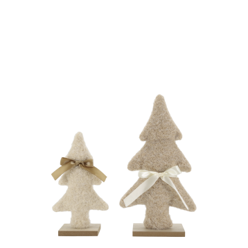 Sapin de Noël avec Nœud en feutrine set de 2