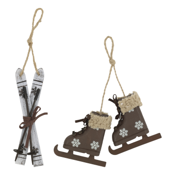 Vintage Skøjter og Ski sæt af 2