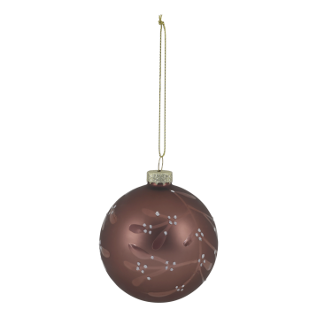 Julekugle m. grene og bær