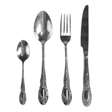 Cutlery w. decor set of 4