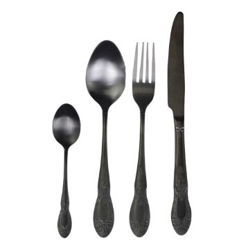 Cutlery w. decor set of 4