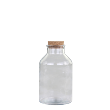 Milk Bottle w. cork lid