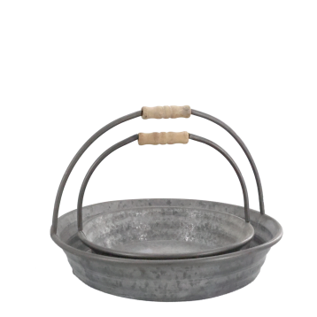 Tablett mit Henkel Set von 2