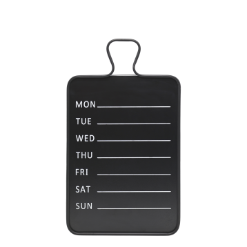 Tafel zum Aufhängen m. Wochentage
