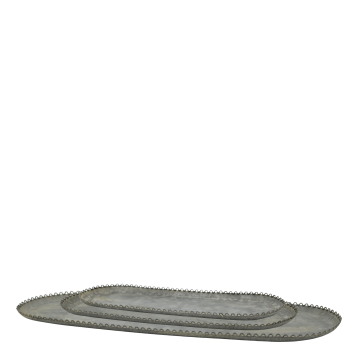 Tablett mit Spitzenkante Set von 3