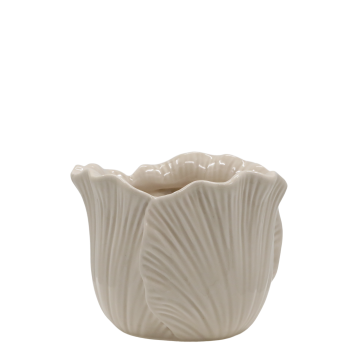 Fayence Planter w. leaves