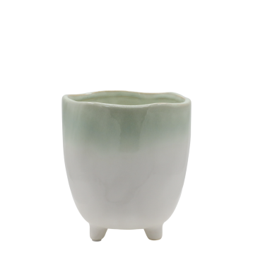 Fayence Cache-pot à pied