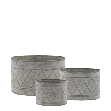 Planter w. pattern set of 3