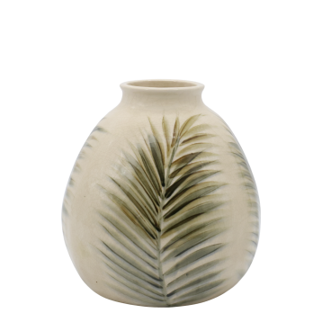 Vase w. leaf pattern