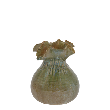 Vase w. curled edge