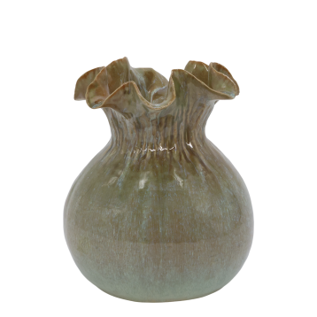 Vase w. curled edge