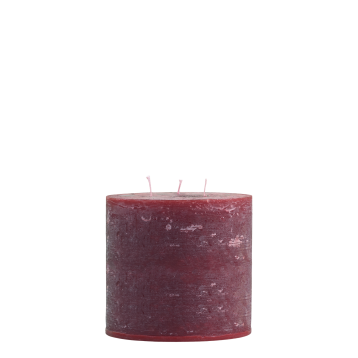 Macon Stumpenkerze rustikale mit 3 Dochten 80 Std.