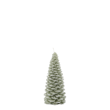 Stearinlys juletræ m. glitter