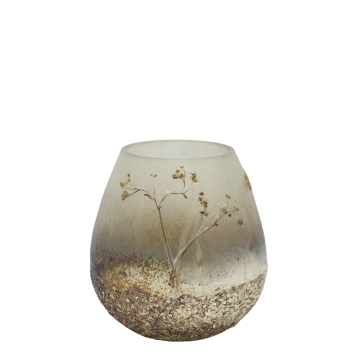 Hurricane m. dekor af tørrede blomster