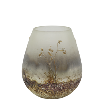 Hurricane m. dekor af tørrede blomster