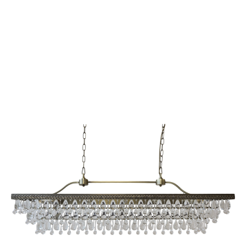 Versailles Lysekrone m. dråbeformede glasprismer