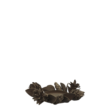 Kerzenständer m. Zapfen u. Blätter