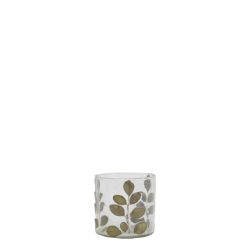 Hurricane w. decor of dried leaves