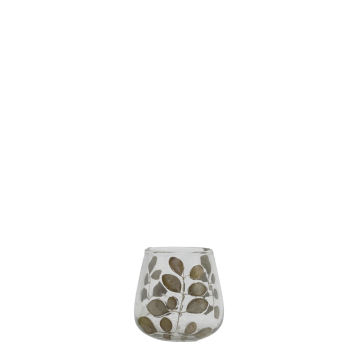Hurricane w. decor of dried leaves