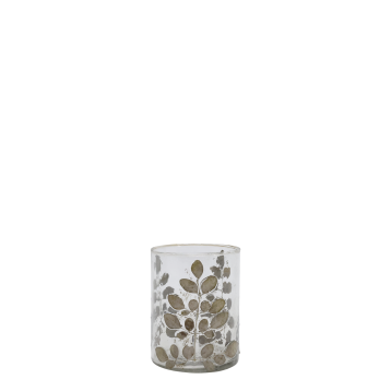 Hurricane w. decor of dried leaves
