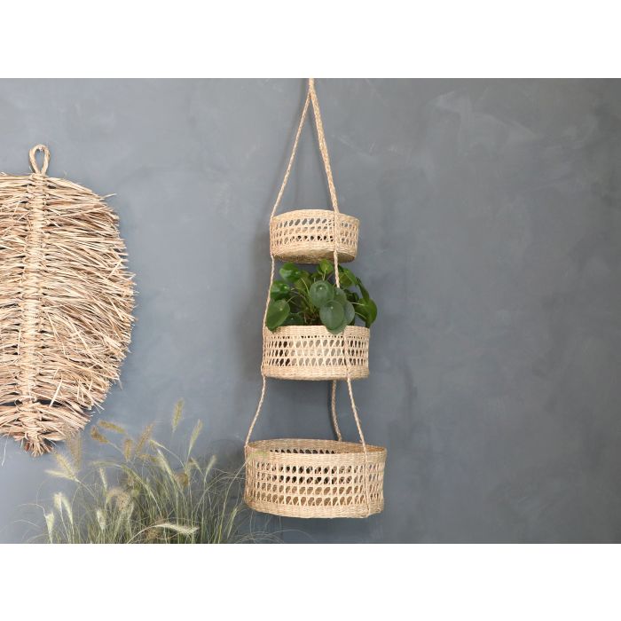 Suspension w. 3 baskets Seagrass 