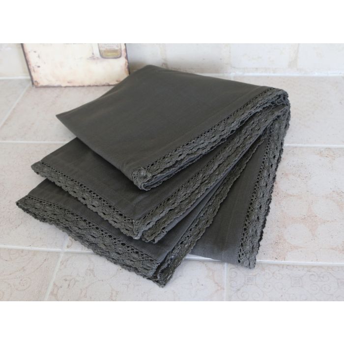 Tischdecke m. Spitzenkante 