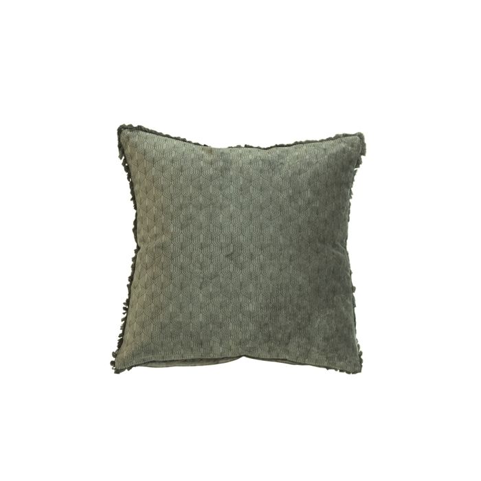 Moulin Coussin velour a.motif & franges