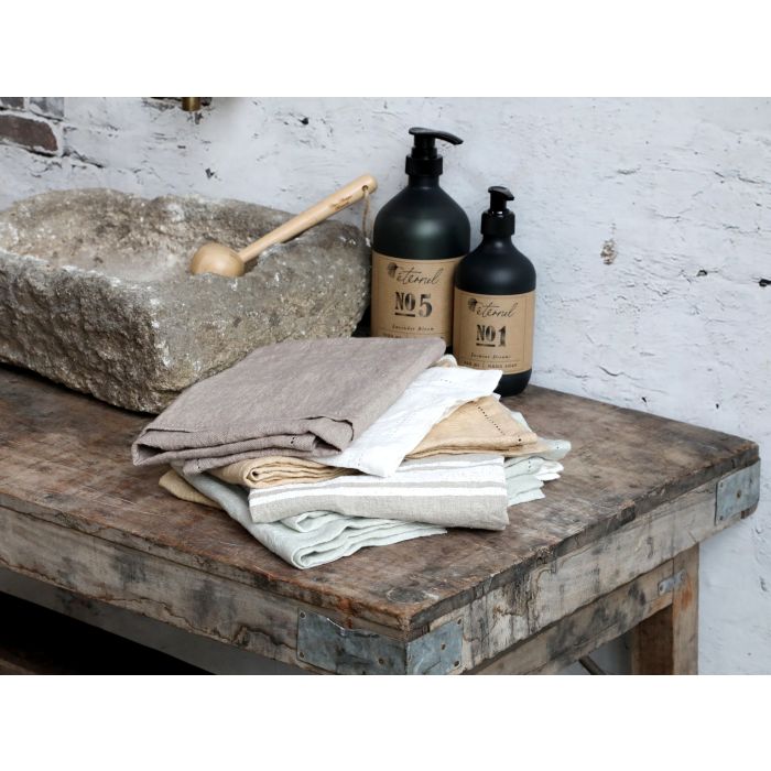 Viskestykke m. hulkant 100% hør