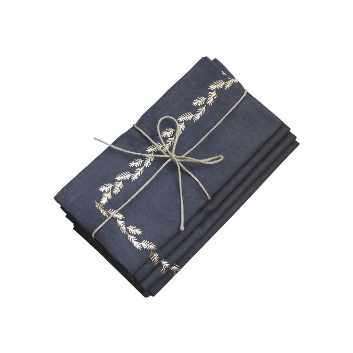 Stofserviet m. guldprint sæt af 4