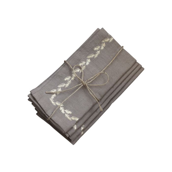 Stofserviet m. guldprint sæt af 4