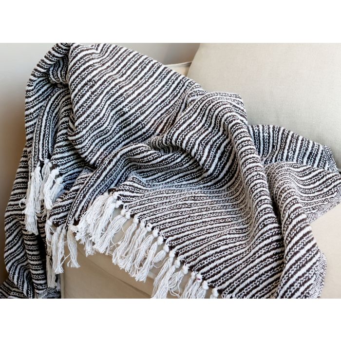 Couverture de matière recyclé avec motif