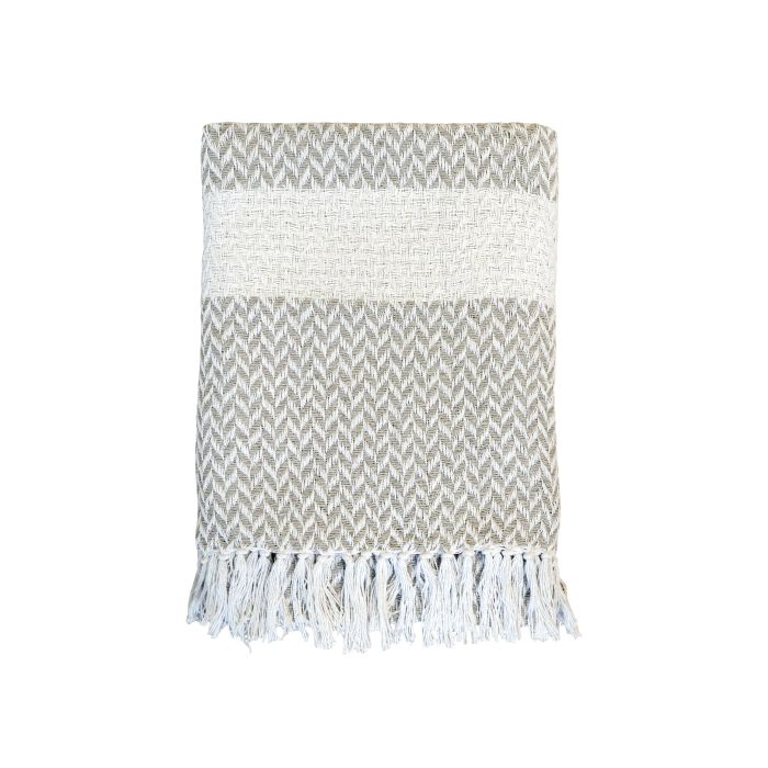 Plaid af overskudsgarn m. mønster