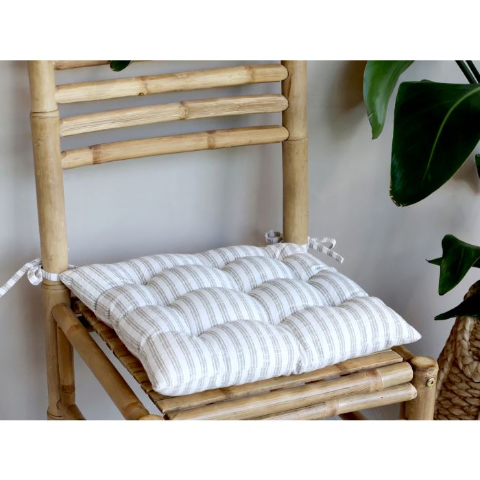 Nimes Coussin avec rayures & attache