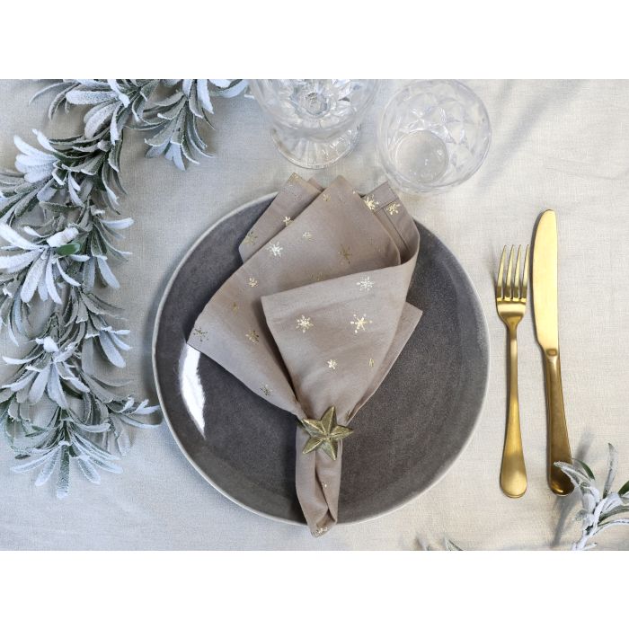 Cloth Napkin w. gold stars set of 4