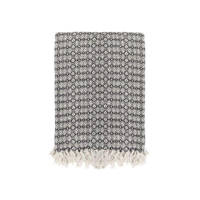 Plaid af overskudsgarn m. mønster