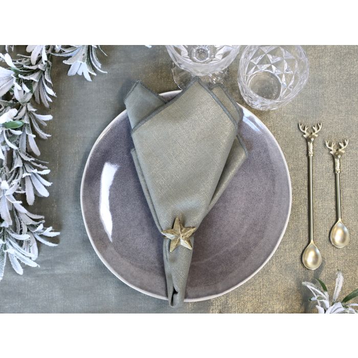 Stofserviet m. guldprint sæt af 4