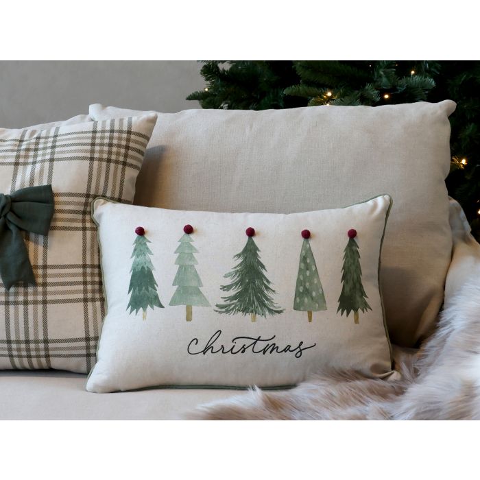 Taie d’oreiller Avec des sapins de Noël