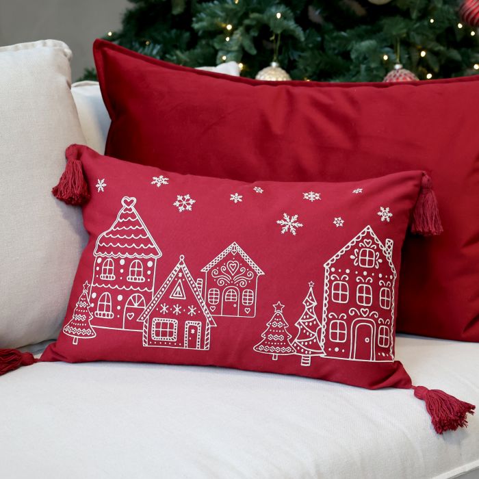 Aix Kissebezug mit Quasten & Häusern