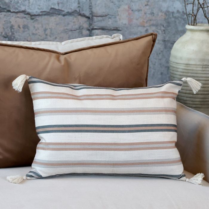 Aix Taie d’oreiller avec balais et rayures