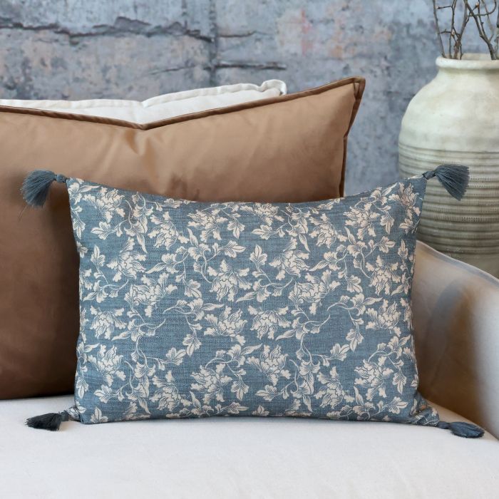 Aix Taie d’oreiller avec balais et motif feuille