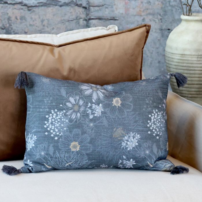 Aix Taie d’oreiller avec balais et motif floral