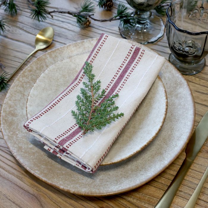 Aix Serviette en tissu avec rayures