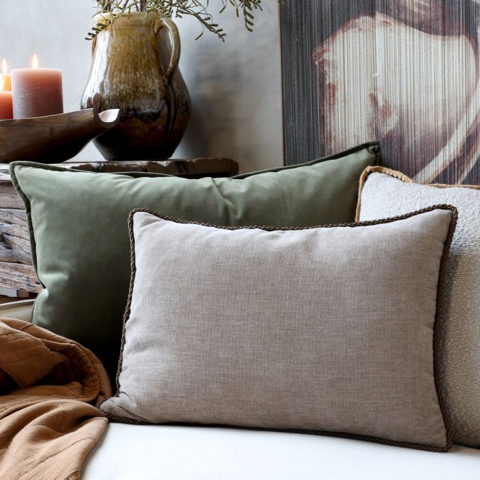 Aix Pillowcase chenille w. piping